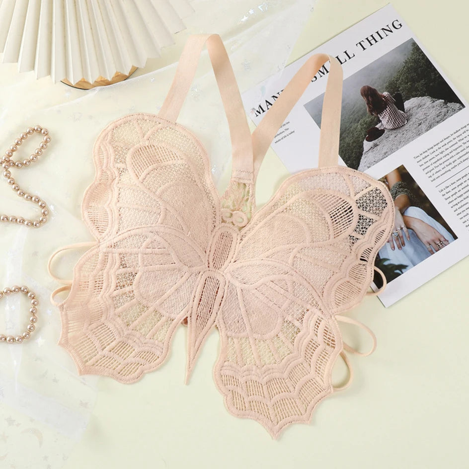 Butterfly Embroidered Bra