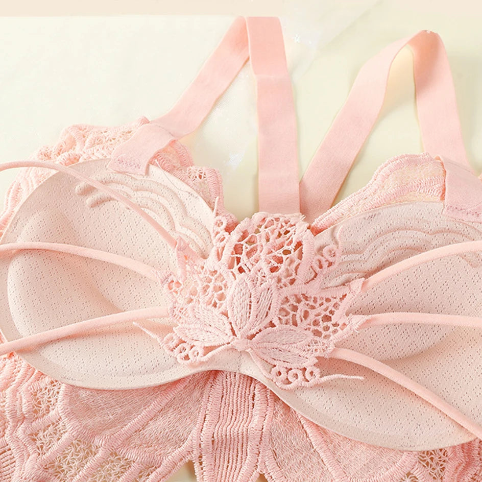 Butterfly Embroidered Bra