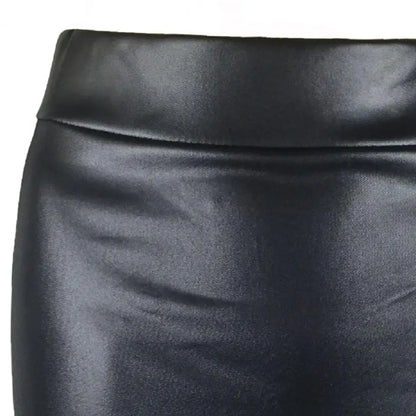 Leather Slim Mini Skirt